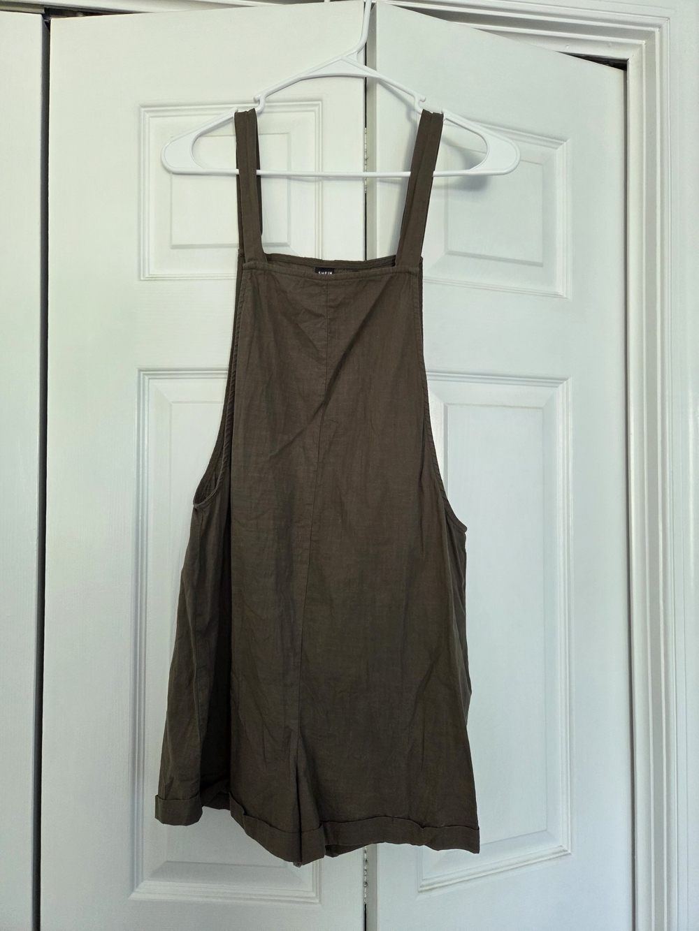 SHEIN Olive/Brown Sleeveless Romper
